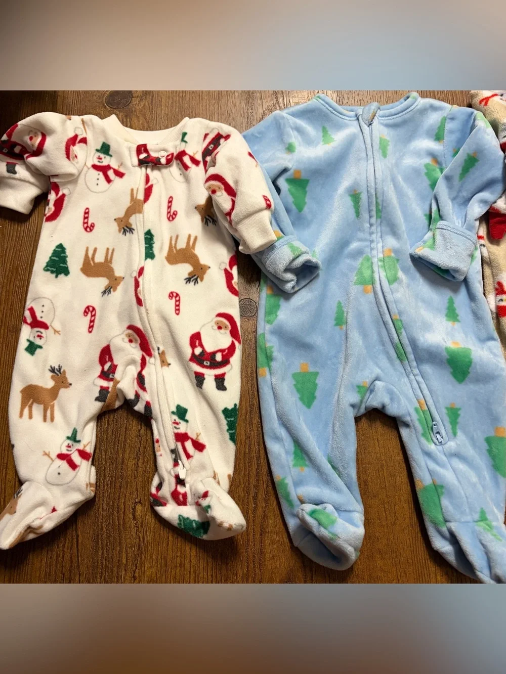 Four Christmas Pajama Sets